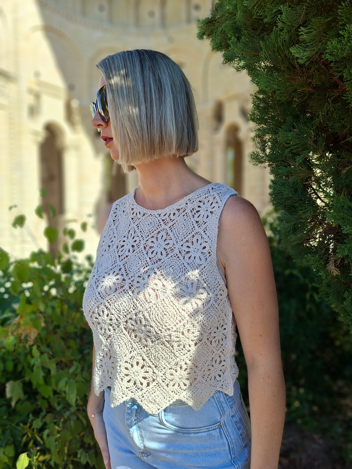 Top Romy - Top crochet sequins