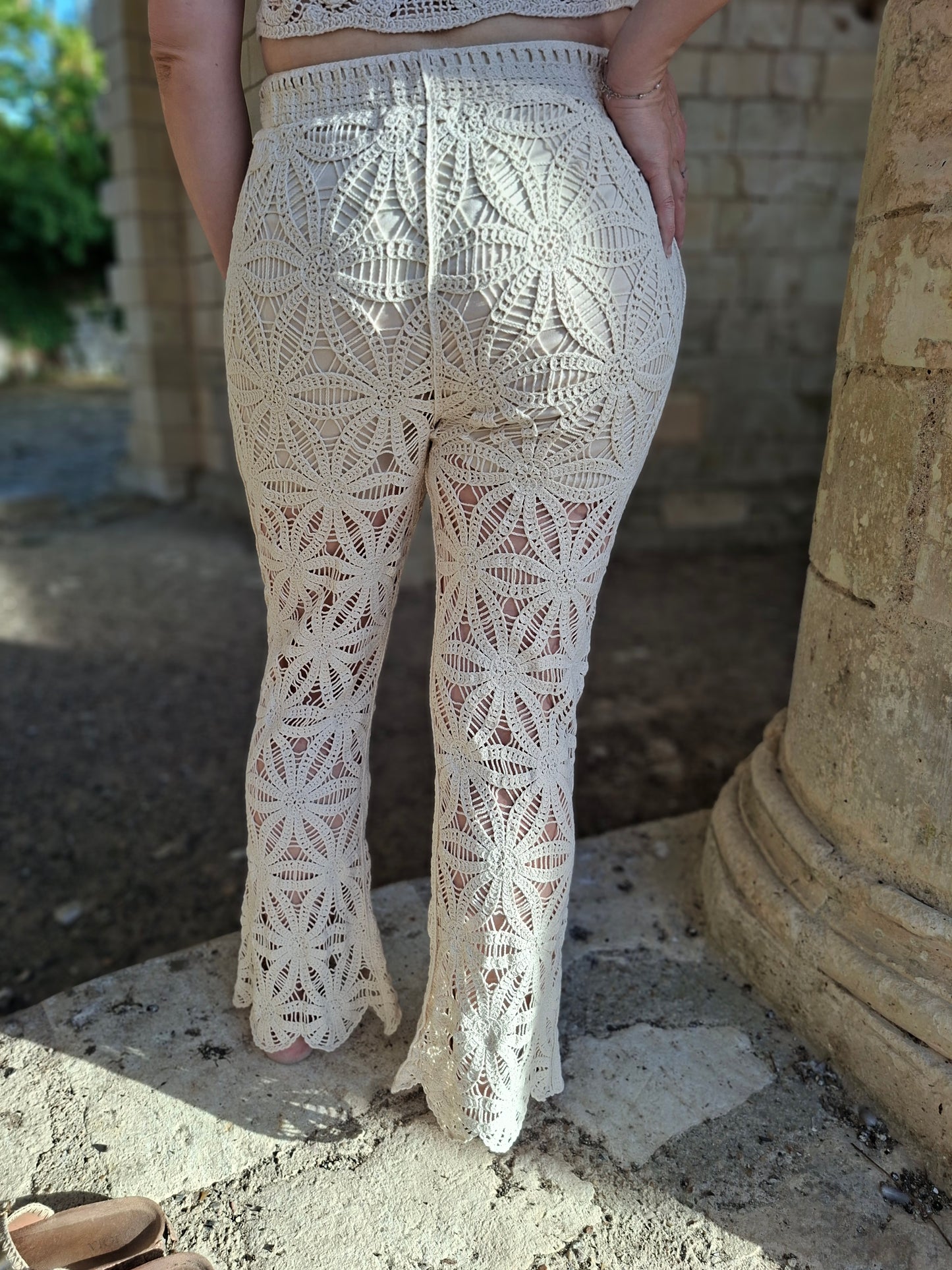 Pantalon Bahia - Crochet beige