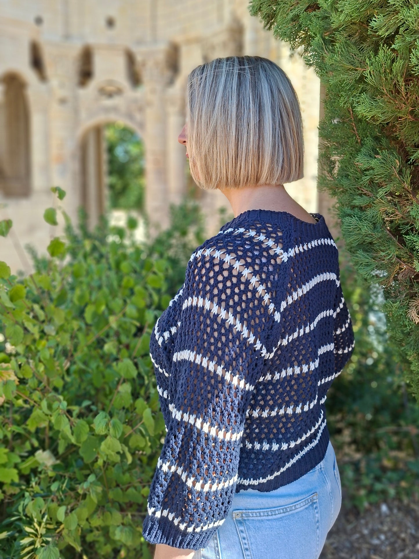 Pull Fabienne - Marine rayé