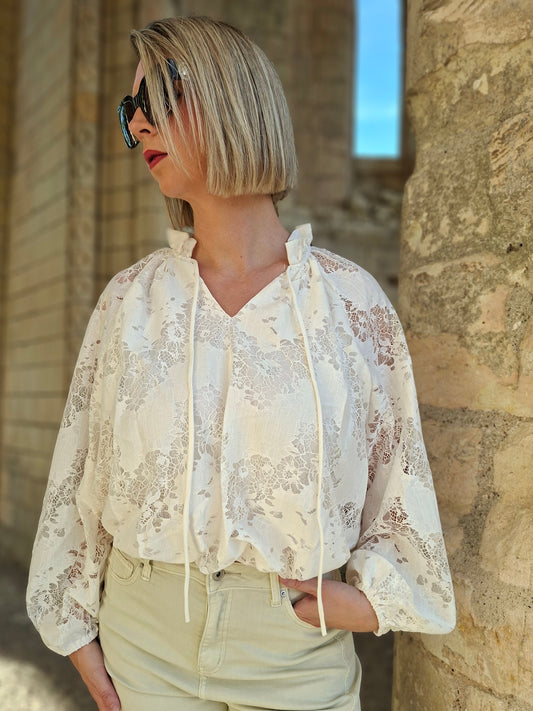 Blouse Manon - Dentelle écru
