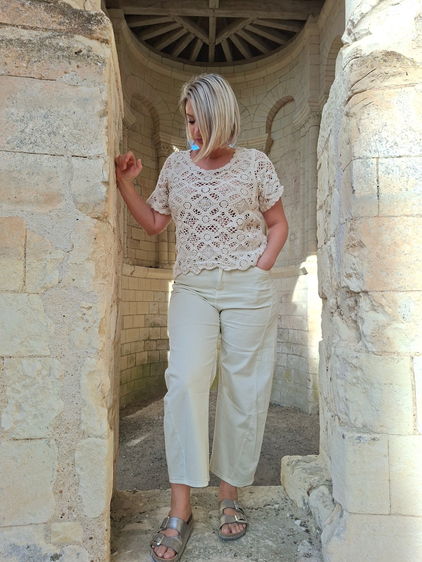 Top Lola - Crochet beige
