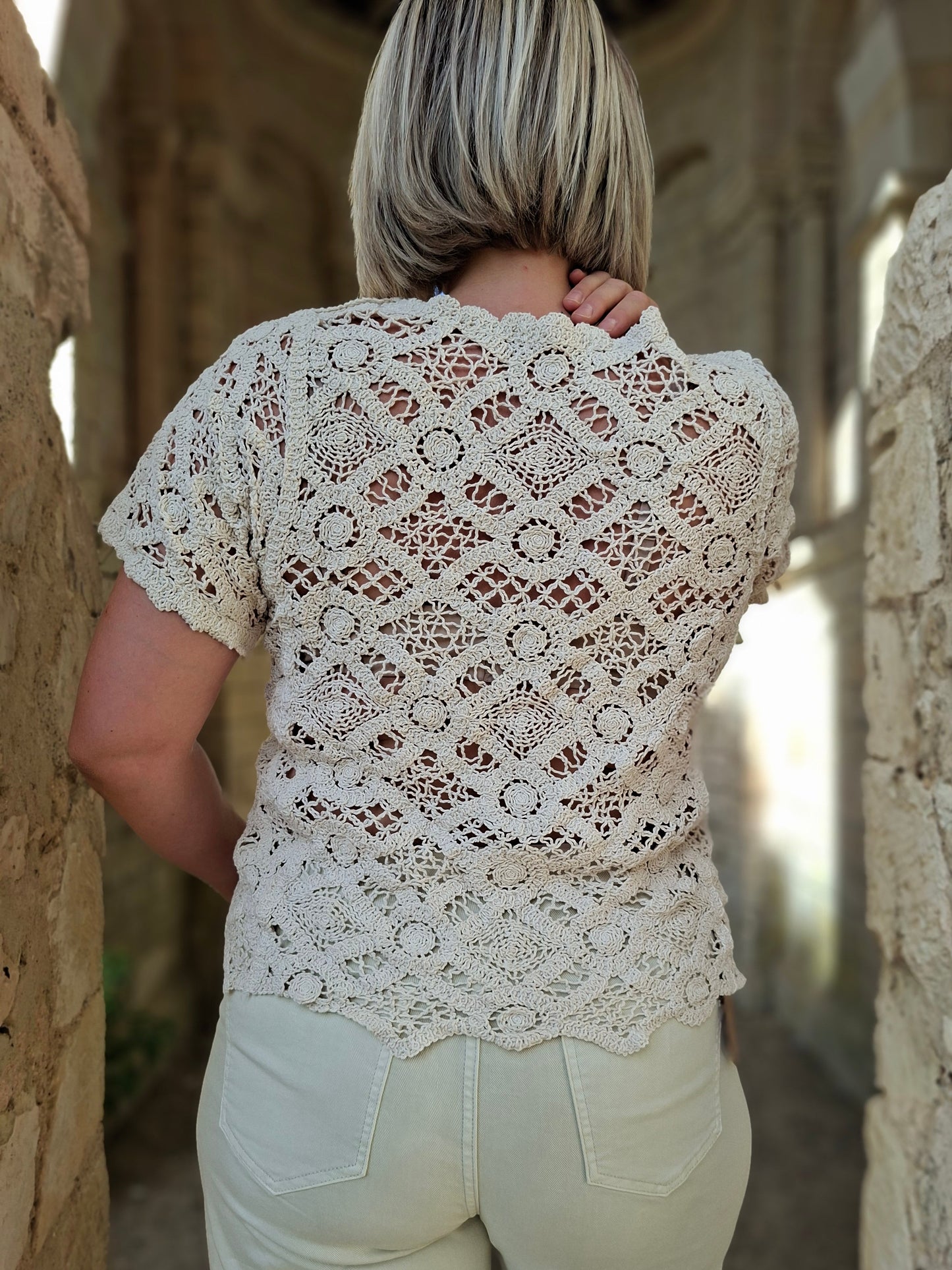 Top Lola - Crochet beige