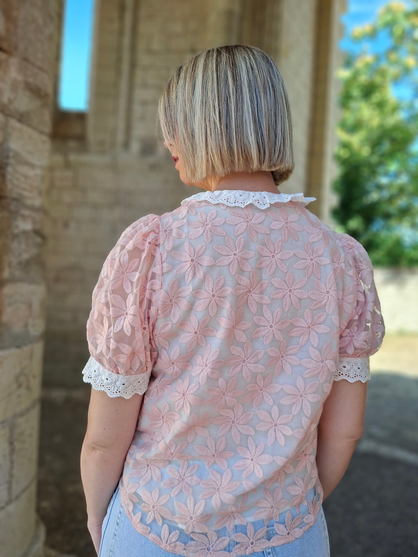 Chemise Mani - Rose fleuri