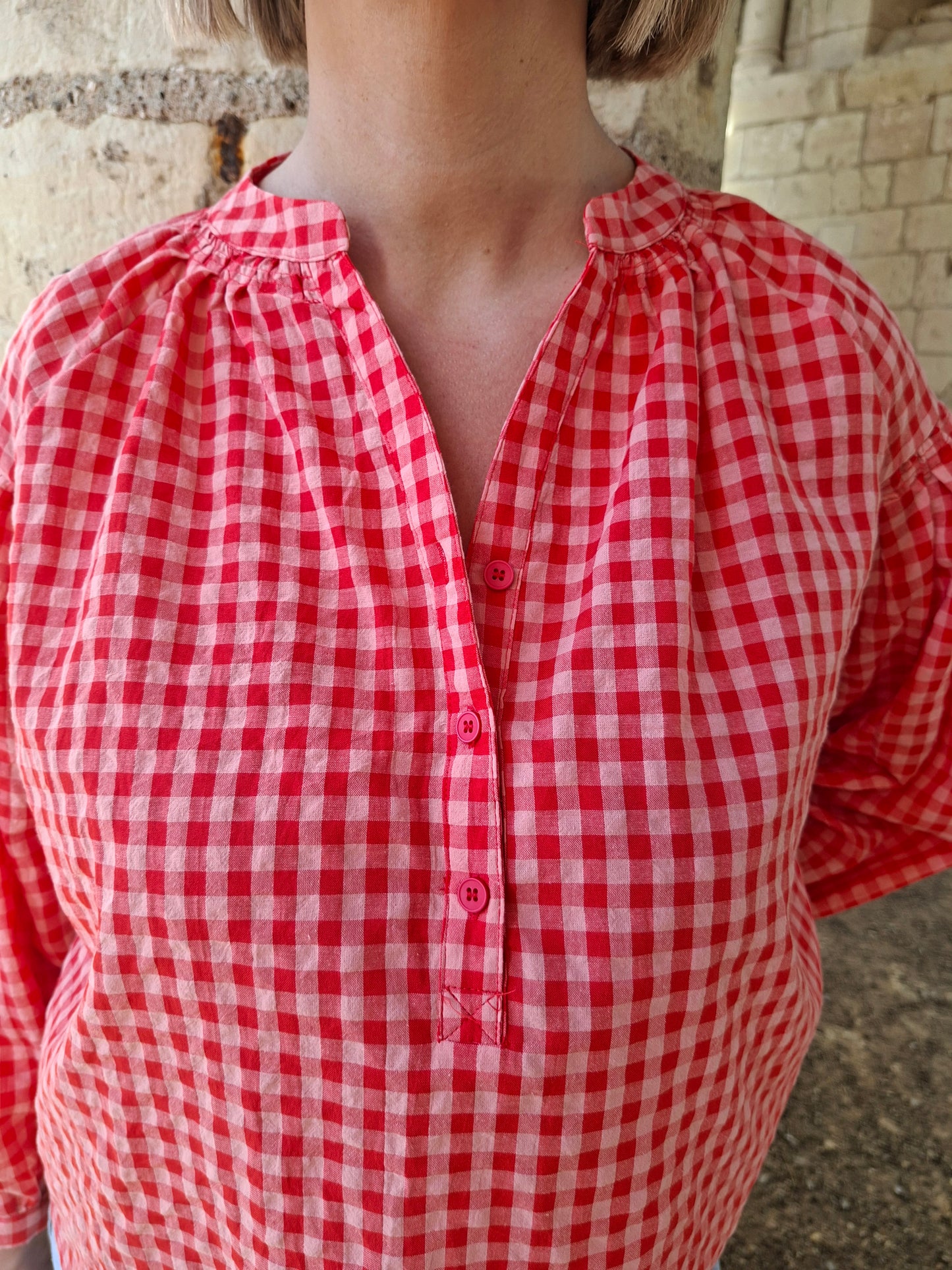 Blouse Tamara - Vichy rouge