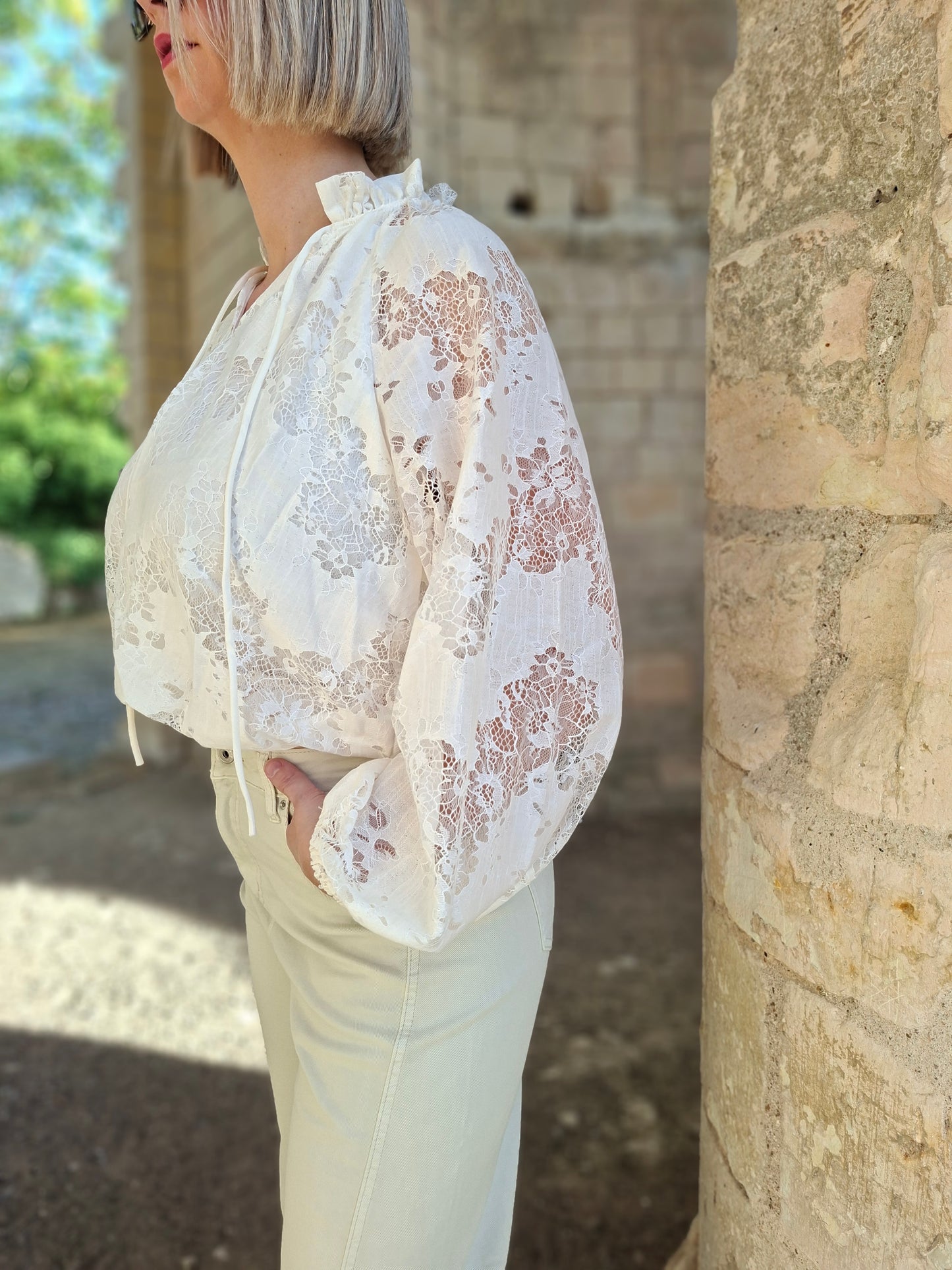Blouse Manon - Dentelle écru