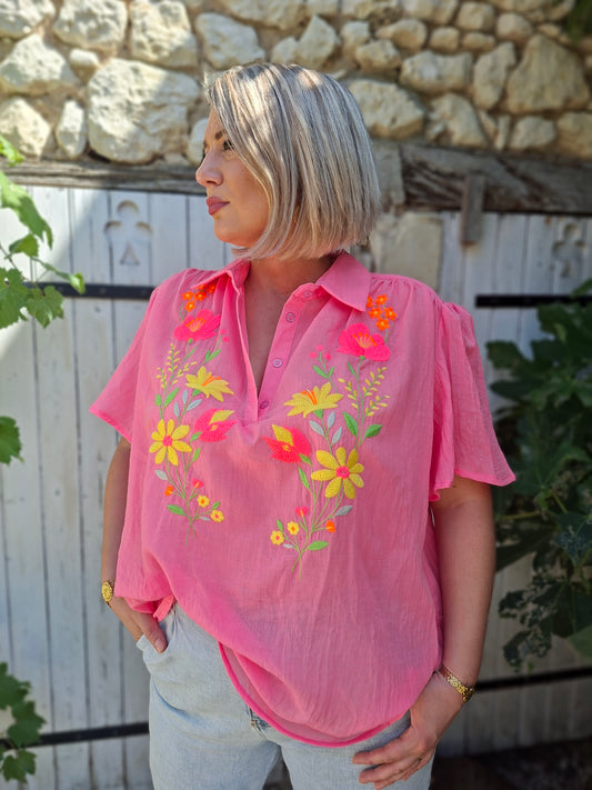 Blouse Laura - Rose