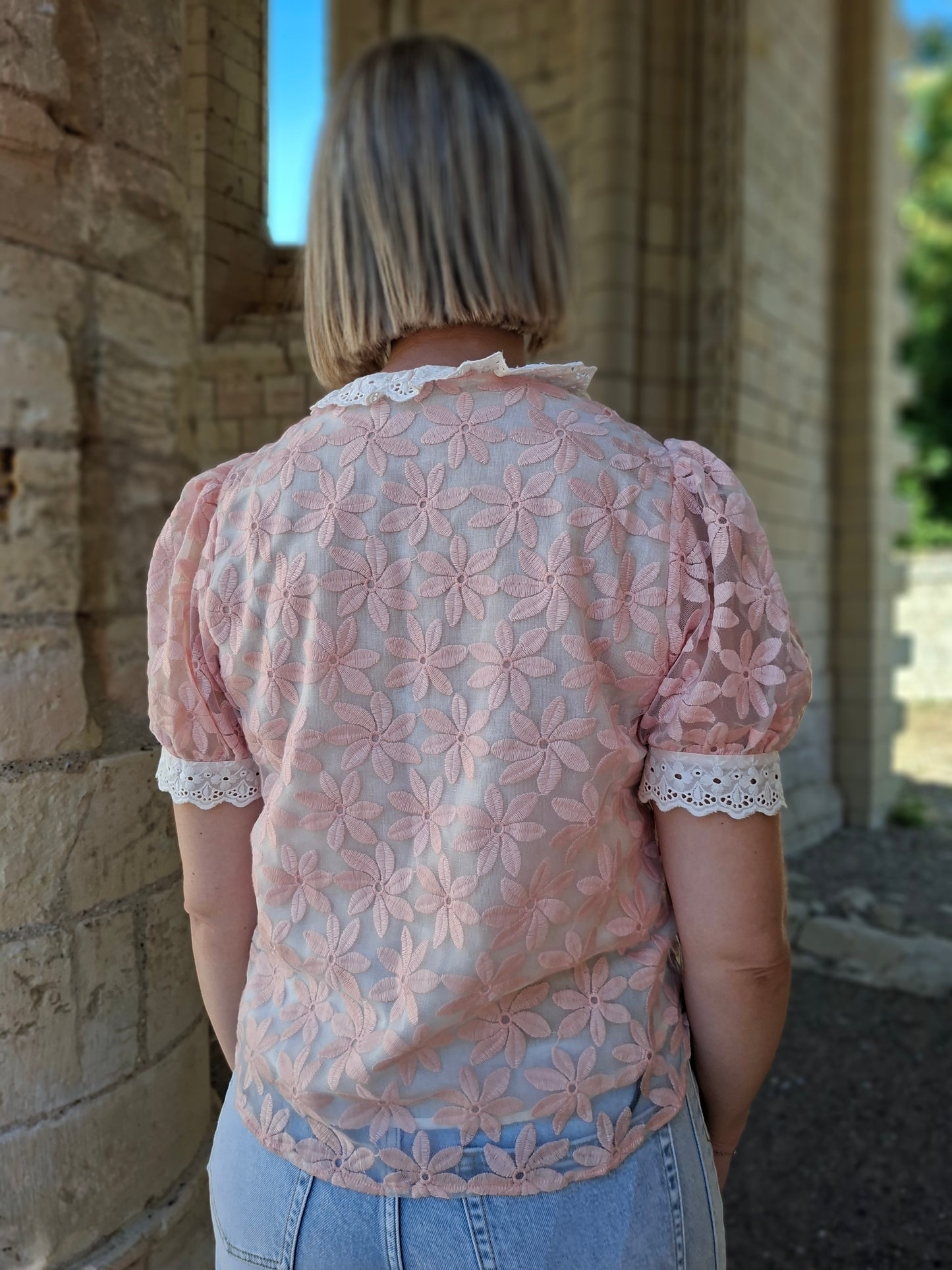 Chemise Mani - Rose fleuri