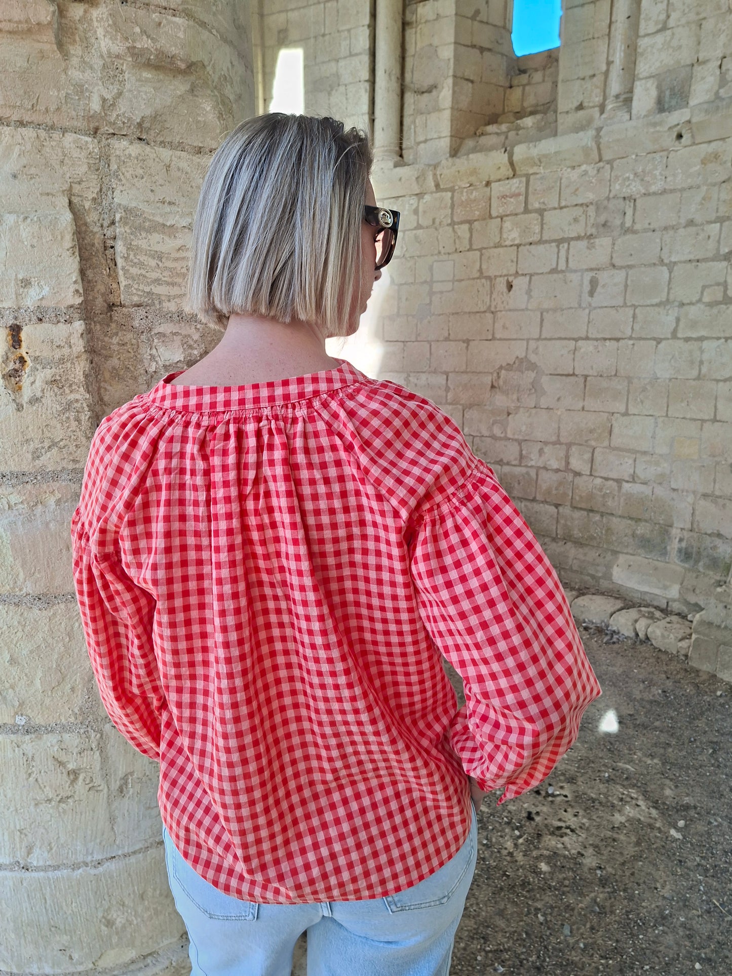 Blouse Tamara - Vichy rouge