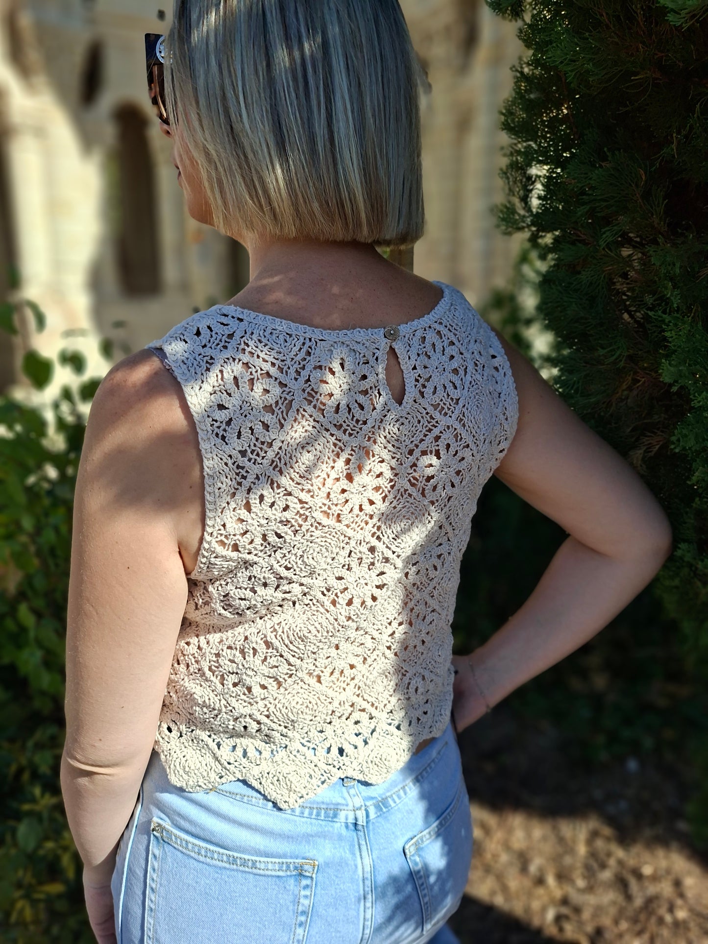 Top Romy - Top crochet sequins